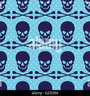 Modèle sans couture avec joue sur blue dotted background Illustration de Vecteur