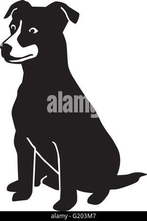 Assis Jack Russell Terrier Illustration de Vecteur