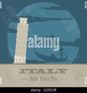 République italienne de repère. Image style rétro. Vector illustration Illustration de Vecteur