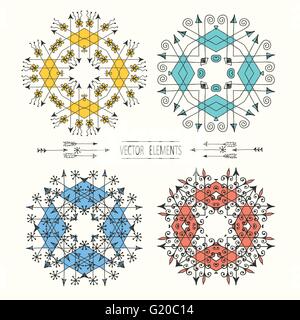 Vector set de modèles de conception de logo et de symboles dans un style linéaire Illustration de Vecteur