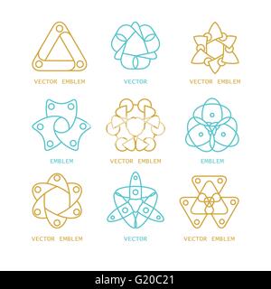 Vector set de modèles de conception de logo et de symboles dans un style linéaire Illustration de Vecteur