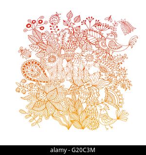 Motif floral transparent Illustration de Vecteur