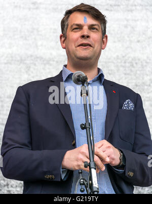 Malmö, Suède. 21 mai, 2016. Le vice-maire de Malmö Andreas Schönström s'exprimant à l'ouverture. Tommy Lindholm/Alamy Live News Banque D'Images