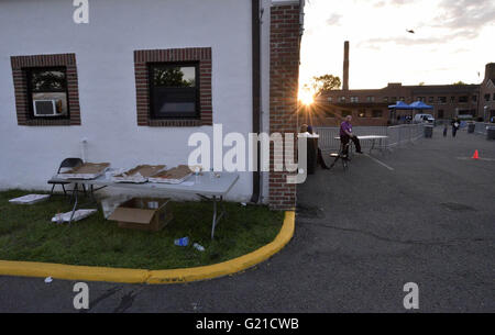 Lawrenceville, New Jersey, USA. 19 mai, 2016. Présomption de Donald Trump candidat GOP assiste à un 19 mai, 2016 Activité de financement avec NJ Gov. Chris Christie à Lawrenceville National Guard Armory dans Lawrence Township, NJ © Bastiaan Slabbers/ZUMA/Alamy Fil Live News Banque D'Images