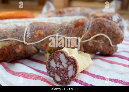 Soppressata salami calabrese traditionnels Banque D'Images