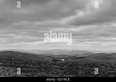 Vue d'édimbourg de Penland hills noir et blanc Banque D'Images