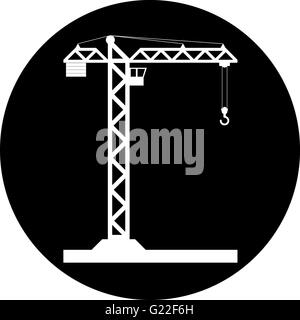 Grue à tour bâtiment icône - vecteur. Illustration de Vecteur