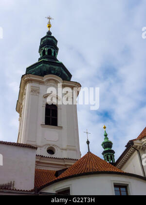 Le monastère de Strahov, Strahovský klášter, Prague, République tchèque, également connu sous le nom de Royal Canonry de prémontrés de Strahov, à Banque D'Images