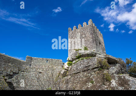 Sortelha Château, village historique près de Covilha, Portugal Banque D'Images