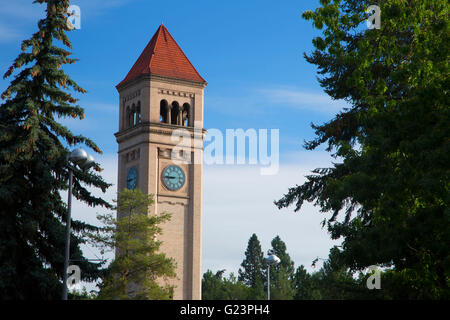 La Great Northern Railroad Depot Clocktower, Riverfront Park, Spokane, Washington Banque D'Images