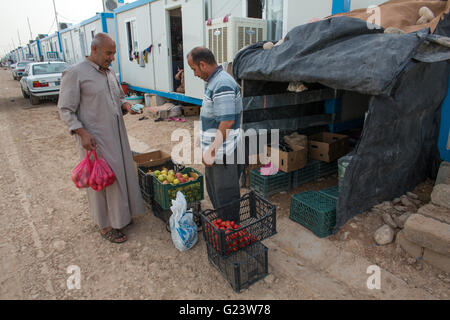 Shop dans Anwald camp de réfugiés, le nord de l'Irak où 8000 Irakiens ont trouvé refuge. Banque D'Images