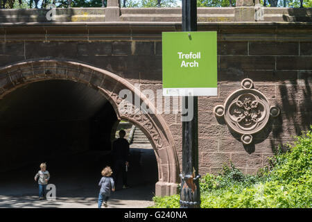 Corniculé Arch dans Central Park, NYC Banque D'Images