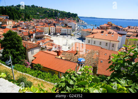 (Piran Pirano) est une ville dans le sud-ouest de la Slovénie sur le golfe de Piran sur la mer Adriatique Banque D'Images
