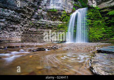 Eagle Cliff Falls, à La Havane, Glen Park dans la région des lacs Finger, l'État de New York. Banque D'Images