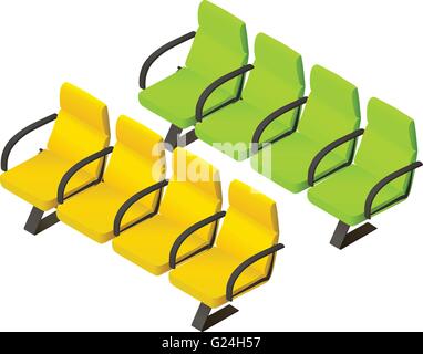 Lignes paire fauteuils télévision vector Illustration de Vecteur