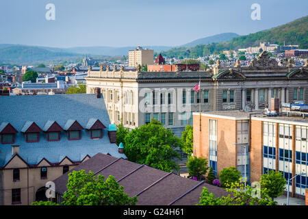 Voir des bâtiments au centre-ville de Reading, Pennsylvanie. Banque D'Images