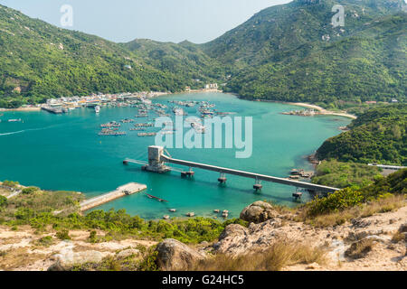 Picnic Bay sur l'île de Lamma avec Banque D'Images