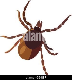 Tique, insecte vecteur isolé Illustration de Vecteur
