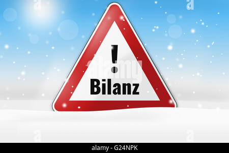 Langue allemande pour le bilan Banque D'Images