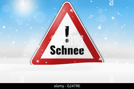 Langue allemande pour la neige Banque D'Images