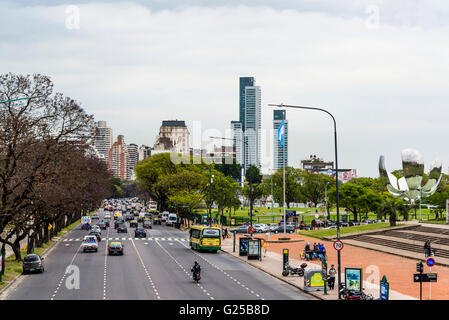 Avenida Presidente Figueroa Alcorta, Buenos Aires, Argentine Banque D'Images