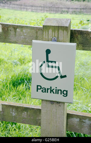 Mobilité Parking Sign Banque D'Images