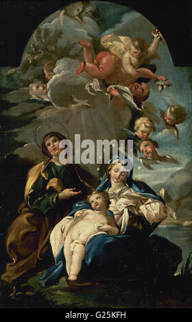 Juan Ramirez de Arellano (1730-1782). Sainte Anne, la Vierge et l'enfant Christ, 1760-1770. Peintre espagnol. Musée du Prado. Madrid. L'Espagne. Banque D'Images