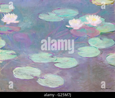 Nénuphars roses, Claude Monet Banque D'Images