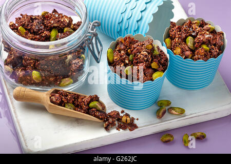 Granola chai de cacao Banque D'Images