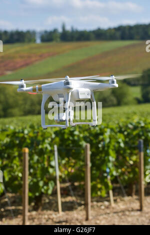 L'utilitaire de vol au vignoble de Champagne France drone Banque D'Images