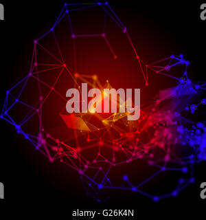 La structure moléculaire et la communication concept Banque D'Images