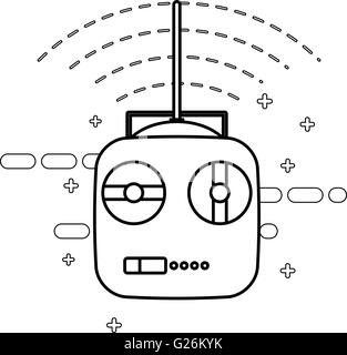 Télécommande simple icône sur fond blanc. Vector illustration. Illustration de Vecteur