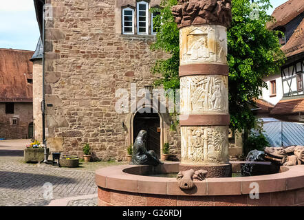 Fontaine de fées à Bonaduz, Allemagne Banque D'Images