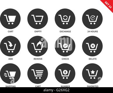 Panier icônes sur fond blanc Illustration de Vecteur