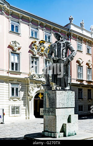 Judenplatz ,une place de la ville dans la Vienne Innere Stadt avec Lessing Lessing ; monument Denkmal Banque D'Images