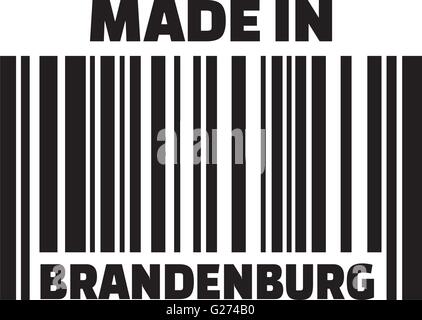 Fait à Brandebourg barcode Illustration de Vecteur