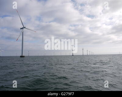 Les éoliennes off-shore dans le sud du Danemark Banque D'Images