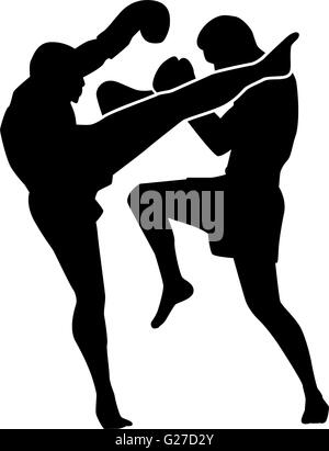 Le Muay Thai fighter Illustration de Vecteur
