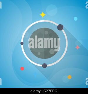 Planète télévision icône avec ombre portée de l'eps,10, Illustration de Vecteur