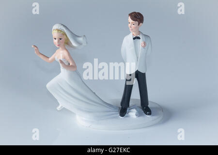 Bride and Groom cake figurines Banque D'Images