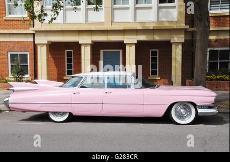 1959, Rose Cadillac, Eldorado, Biaritz Banque D'Images