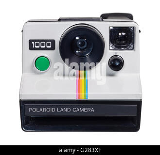 Retro Vintage Blanc 1000 Polaroid Land camera Banque D'Images