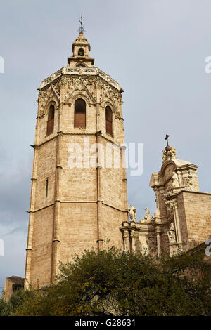 « El Micalet ».Beffroi de la cathédrale.Valence.Comunitat Valenciana.Espagne. Banque D'Images