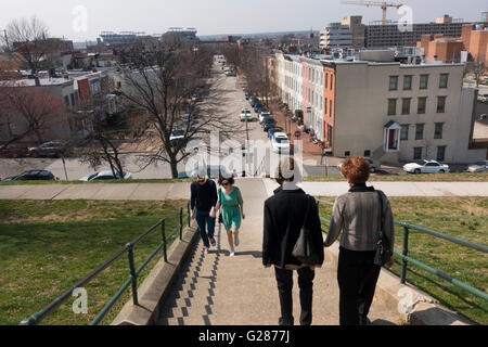 Les étapes de la colline de Baltimore Maryland MD Banque D'Images