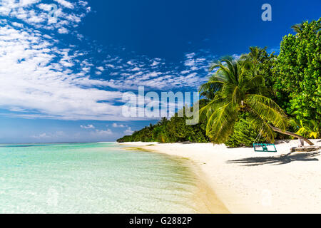 Plage paysage incroyable aux Maldives Banque D'Images