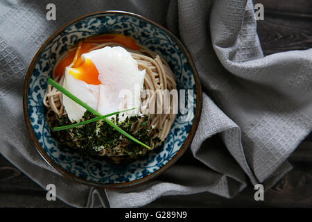 Ramen nouilles oeufs Banque D'Images