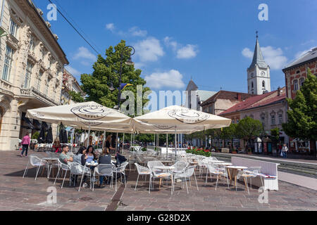 La zone piétonne du centre ville, rue Hlavna, Kosice, Slovaquie, Europe Banque D'Images