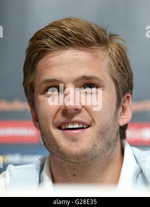 L'Angleterre Eric Dier au cours de la conférence de presse à l'Académie de football Manchester City, Manchester. ASSOCIATION DE PRESSE Photo. Photo date : mercredi 25 mai 2016. Voir l'ACTIVITÉ DE SOCCER histoire de l'Angleterre. Crédit photo doit se lire : Martin Rickett/PA Wire. Des restrictions. Utilisation sous réserve de restrictions de FA. Usage éditorial uniquement. L'utilisation commerciale qu'avec l'accord préalable écrit de la FA. Aucun montage sauf le recadrage. Appelez le  +44 (0)1158 447447 ou voir pour www.paphotos.com/info/ restrictions plein et de plus amples informations. Banque D'Images