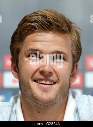 L'Angleterre Eric Dier au cours de la conférence de presse à l'Académie de football Manchester City, Manchester. Banque D'Images