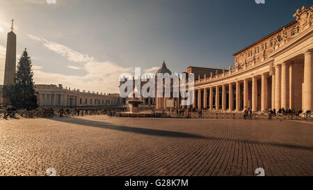 Vatican et Rome, Italie : la Place Saint Pierre Banque D'Images
